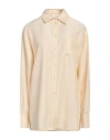Sportmax Solid Long Sleeve Shirt In Beige