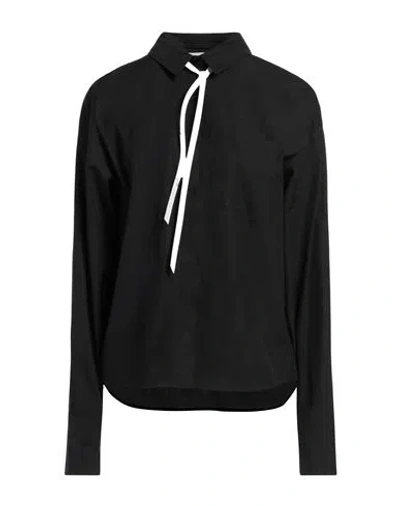 Sportmax Woman Shirt Black Size 8 Cotton