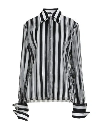 Sportmax Woman Shirt Black Size 8 Silk, Cotton