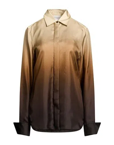 Sportmax Woman Shirt Brown Size 6 Silk