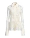 Sportmax Woman Shirt Ivory Size L Cotton, Polyamide In White