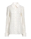Sportmax Woman Shirt Ivory Size Xl Cotton, Polyamide In White