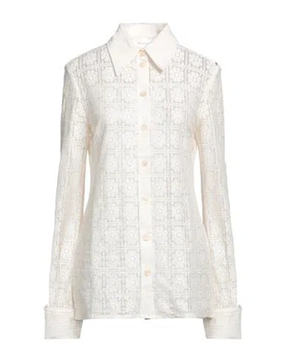 Sportmax Woman Shirt Ivory Size Xl Cotton, Polyamide In White