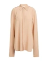 Sportmax Woman Shirt Sand Size 4 Silk In Neutral