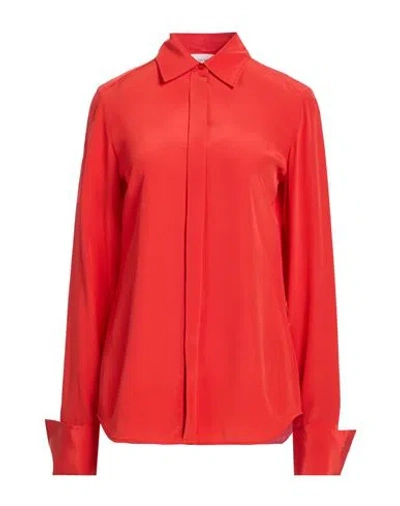 Sportmax Woman Shirt Tomato Red Size 2 Silk