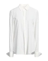 Sportmax Woman Shirt White Size 8 Acetate, Silk, Elastane In White