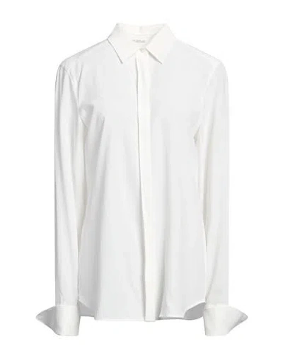 Sportmax Woman Shirt White Size 10 Acetate, Silk, Elastane