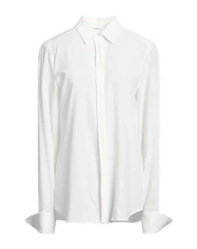 Sportmax Woman Shirt White Size 8 Acetate, Silk, Elastane
