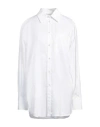 Sportmax Woman Shirt White Size 10 Cotton In White