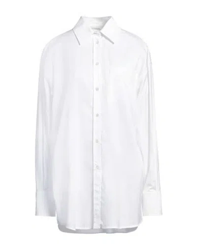 Sportmax Woman Shirt White Size 10 Cotton