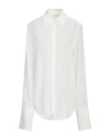 Sportmax Woman Shirt White Size 10 Silk
