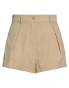 Sportmax Woman Shorts & Bermuda Shorts Beige Size 14 Viscose, Cotton In Neutral