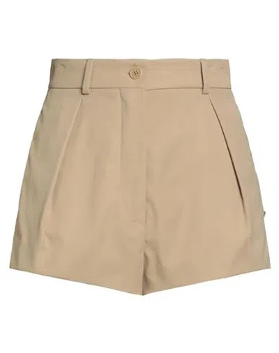 Sportmax Woman Shorts & Bermuda Shorts Beige Size 14 Viscose, Cotton In Neutral