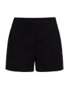 Sportmax Solid Wool Shorts In Black