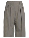 Sportmax Woman Shorts & Bermuda Shorts Grey Size 12 Polyamide, Viscose, Elastane In Gray