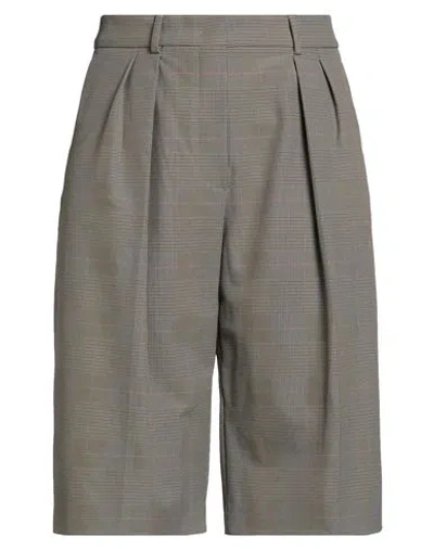 Sportmax Woman Shorts & Bermuda Shorts Grey Size 12 Polyamide, Viscose, Elastane In Gray