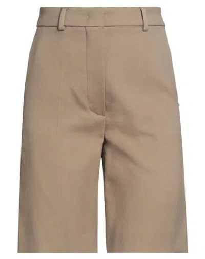 Sportmax Woman Shorts & Bermuda Shorts Light Brown Size 2 Cotton, Viscose