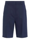 Sportmax Woman Shorts & Bermuda Shorts Navy Size 10 Cotton, Viscose