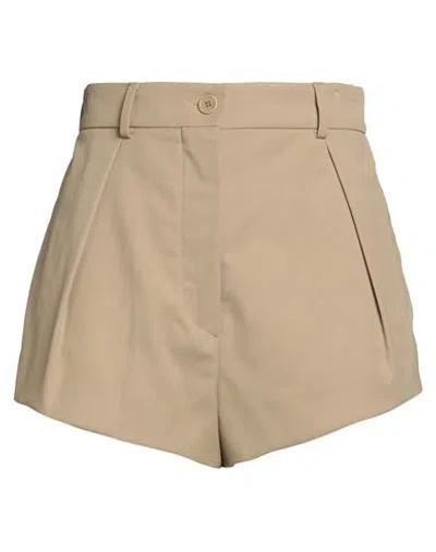 Sportmax Woman Shorts & Bermuda Shorts Sand Size 12 Viscose, Cotton In Brown
