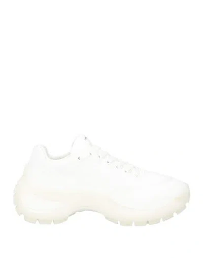 Sportmax Woman Sneakers Off White Size 11 Textile Fibers In Neutral