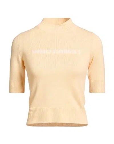 Sportmax Woman Sweater Apricot Size M Wool, Cashmere In Orange