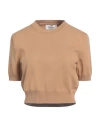 Sportmax Woman Sweater Camel Size L Viscose, Polyester In Beige