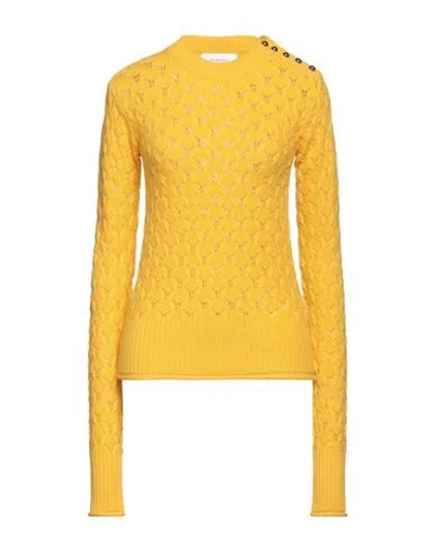 Sportmax Woman Sweater Marigold Size L Wool, Cashmere In Yellow