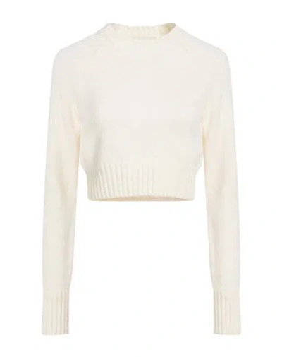 Sportmax Woman Sweater Off White Size M Wool, Cashmere In Neutral
