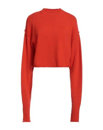 Sportmax Woman Sweater Tomato Red Size S Wool, Cashmere In Orange