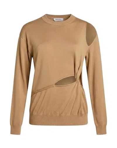 Sportmax Woman Sweater Sand Size Xs Virgin Wool In Brown