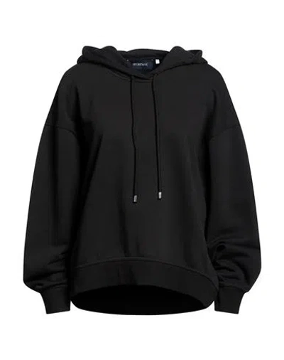 Sportmax Woman Sweatshirt Black Size L Cotton, Elastomultiester