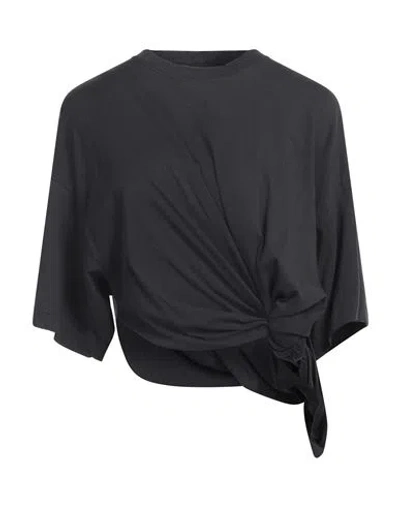 Sportmax Woman T-shirt Black Size L Cotton