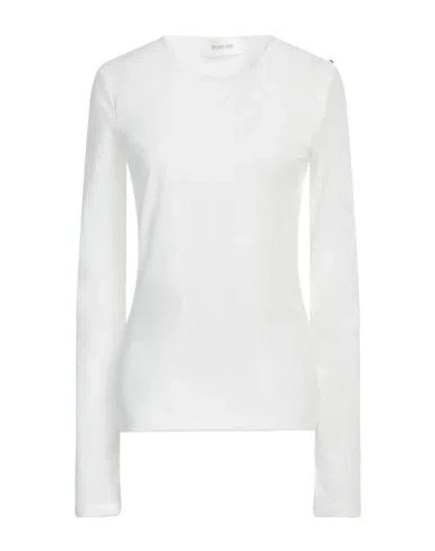 Sportmax Woman T-shirt Ivory Size L Polyamide, Elastane In White