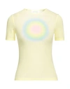 Sportmax Woman T-shirt Pastel Yellow Size M Polyamide, Elastane