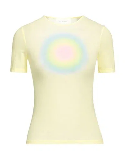 Sportmax Woman T-shirt Pastel Yellow Size M Polyamide, Elastane