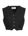 Sportmax Woman Tailored Vest Black Size 6 Virgin Wool In Black