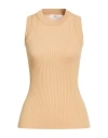 Sportmax Woman Tank Top Beige Size Xs Cotton In Nude