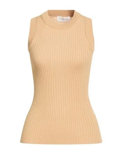 Sportmax Woman Tank Top Beige Size Xs Cotton In Nude