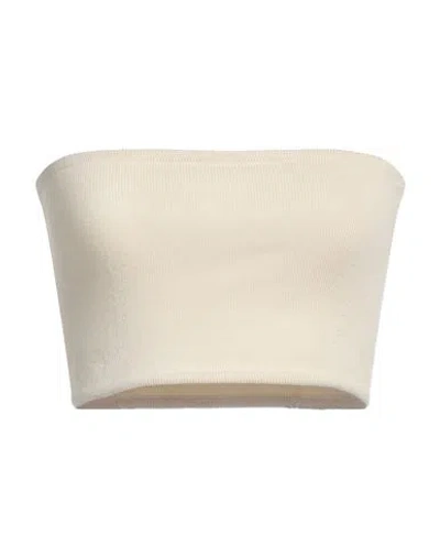 Sportmax Woman Top Beige Size L Cotton, Polyamide