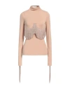 Sportmax Woman Top Beige Size M Polyamide, Elastane, Viscose, Polyester