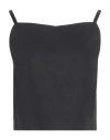 Sportmax Woman Top Black Size 6 Cotton In Black