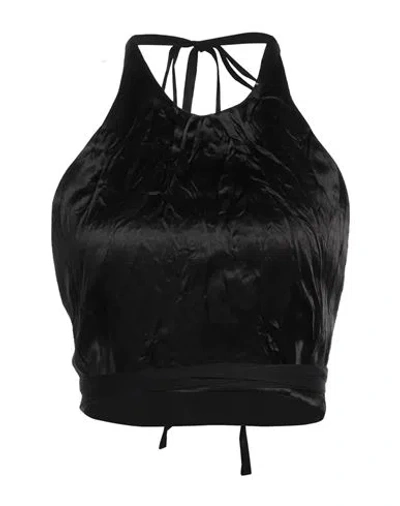 Sportmax Woman Top Black Size 8 Acetate