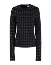 Sportmax Crystal Embellished Long Sleeve Top In Black