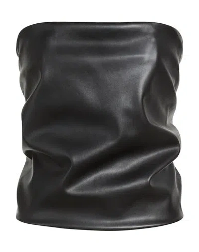 Sportmax Woman Top Black Size L Polyester, Polyurethane Resin