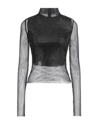 SPORTMAX SPORTMAX WOMAN TOP BLACK SIZE S POLYESTER, ELASTANE