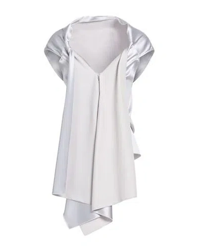 Sportmax Woman Top Grey Size 6 Acetate, Polyamide, Elastane In Gray