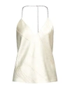 Sportmax Fatuo Chain Halter Creased Satin Top In Metallic