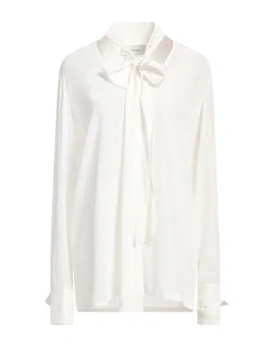 Sportmax Woman Top Ivory Size 8 Silk In White