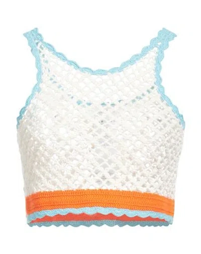 Sportmax Woman Top Ivory Size M Cotton