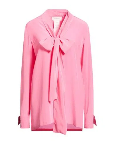 Sportmax Woman Top Pink Size 10 Silk